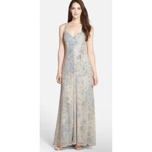 Vera Wang Dress Floral Sweetheart Neck Formal Wedding Fairy Romantic Mesh Layers